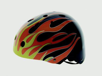 Ventura Black Flames Freestyle Helmet L - 58-61 cm