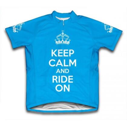 Scudo Microfiber Short Sleeve Cycling Jersey Keep Calm and Ride On Scu012 - L