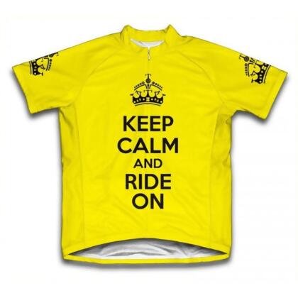 Scudo Microfiber Short Sleeve Cycling Jersey Keep Calm and Ride On Scu015 - XL