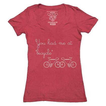 Clockwork Gears Women's You Had Me At Bicycle Short Sleeve T-Shirt - S
