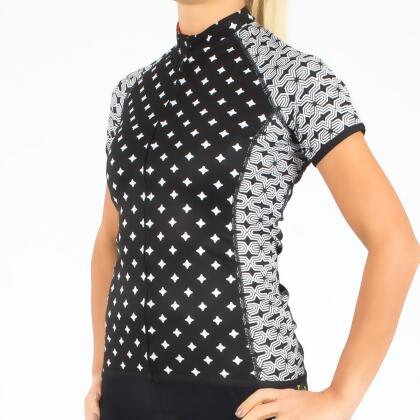 Canari Cyclewear Women's Dolce Diamond Dots Short Sleeve Cycling Jersey 22254 - LG