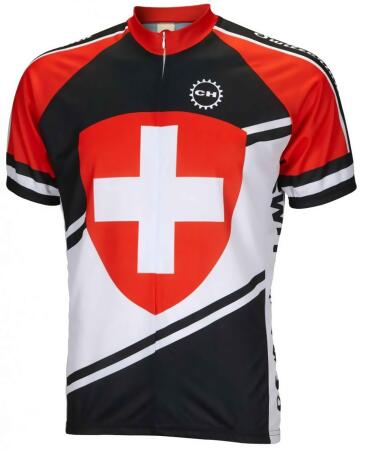 World Jerseys Men's Switzerland Cycling Jersey Wjswiss - XXL
