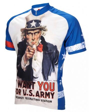 World Jerseys Men's Uncle Sam Cycling Jersey Wjuncle - XL