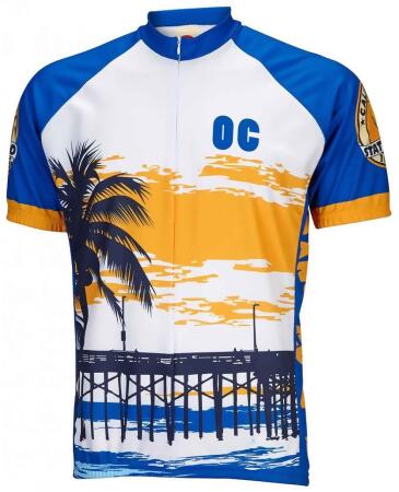 World Jerseys Men's Orange County Cycling Jersey Wjoc - XL