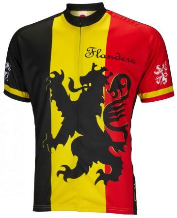 World Jerseys Men's Lion of Flanders Cycling Jersey Wjlofj - XXL