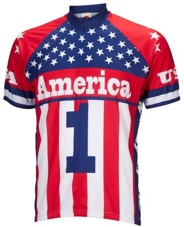 World Jerseys Men's America One Cycling Jersey Wjamone - L