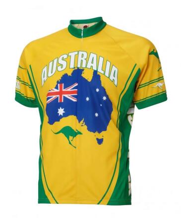 World Jerseys Men's Australia Cycling Jersey Wjaus - XXL