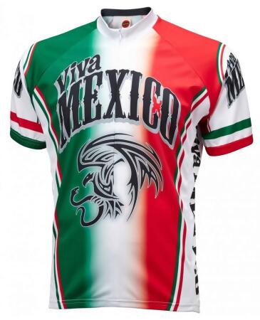World Jerseys Men's Viva Mexico Cycling Jersey Wjvmex - S