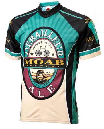 World Jerseys Men's Moab Brewery Derailleur Ale Cycling Jersey Wjmder - XL