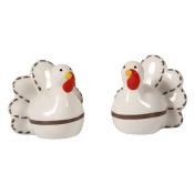 Whimsical Stitched Thanksgiving Turkeys Salt and Pepper Shaker Set Whimsical Stitched Thanksgiving Turkeys Salt and Pepper Shaker Set