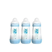 Mam Anti Colic 260 Ml Baby Bottles 3 Pack - Pink/Blue Mam Anti Colic 260 Ml Baby Bottles 3 Pack - Pink/Blue