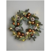 Pre Lit Bronze Christmas Wreath Pre Lit Bronze Christmas Wreath