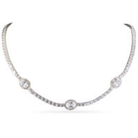 KHLOE - Oval Cut Tennis Necklace