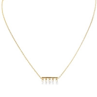 DC - Pierced Round Cut Bar Necklace - (FINAL SALE)