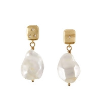 AMELIA – Oversized Freshwater Pearl Drop Earrings