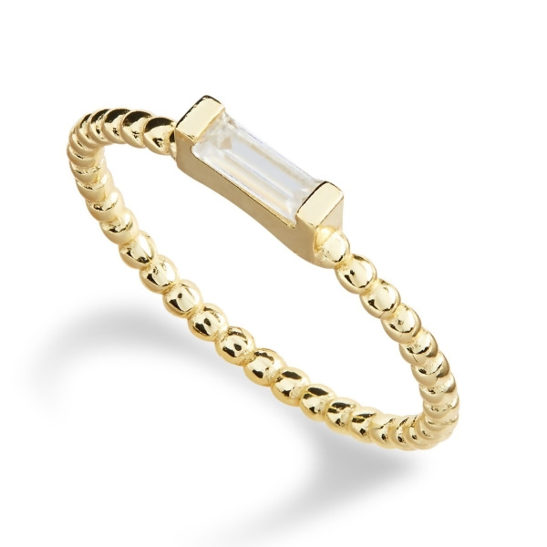 ADRIENNE - Spiraled Baguette Ring