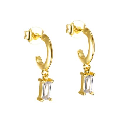 INA - Baguette Hoop Earrings (SPECIAL)