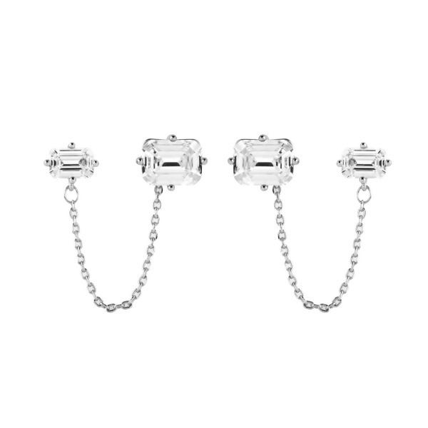 LORENA – Dual Stud Chain Earrings
