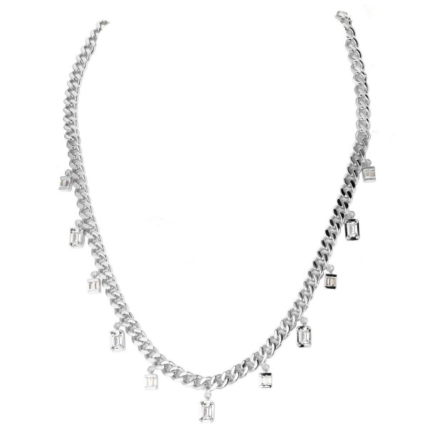 SERENA - Baguette Drop Link Necklace (SPECIAL)