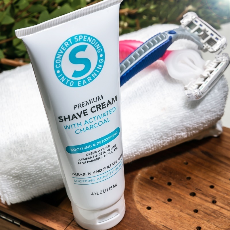 Shopping Annuity® Brand Premium Shave Cream with Activated Charcoal
