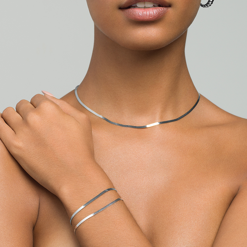 MAYA - Thin Herringbone Chain