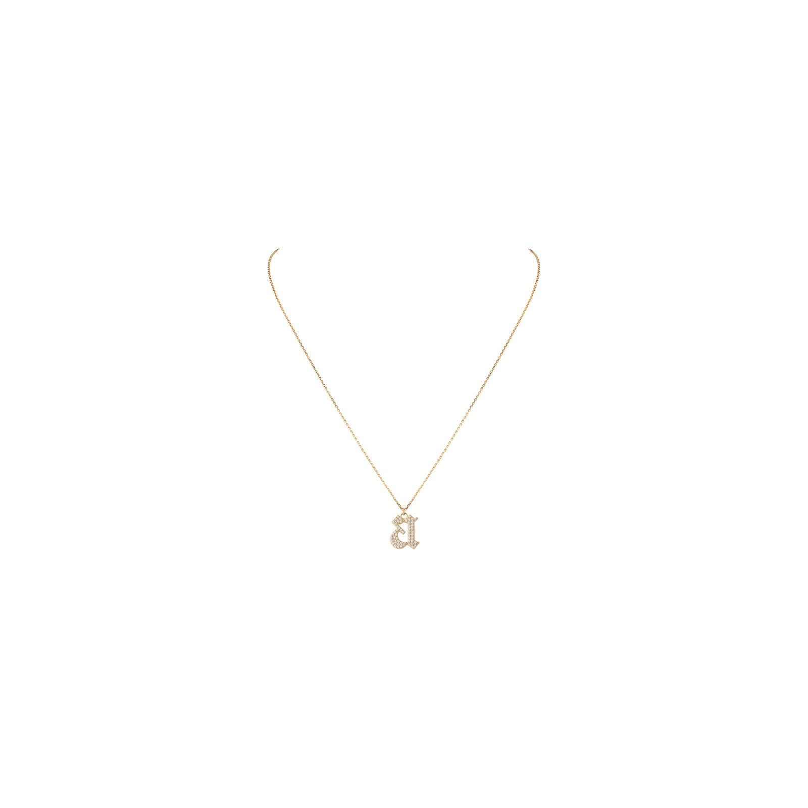 INITIAL – Gothic Letter Necklace