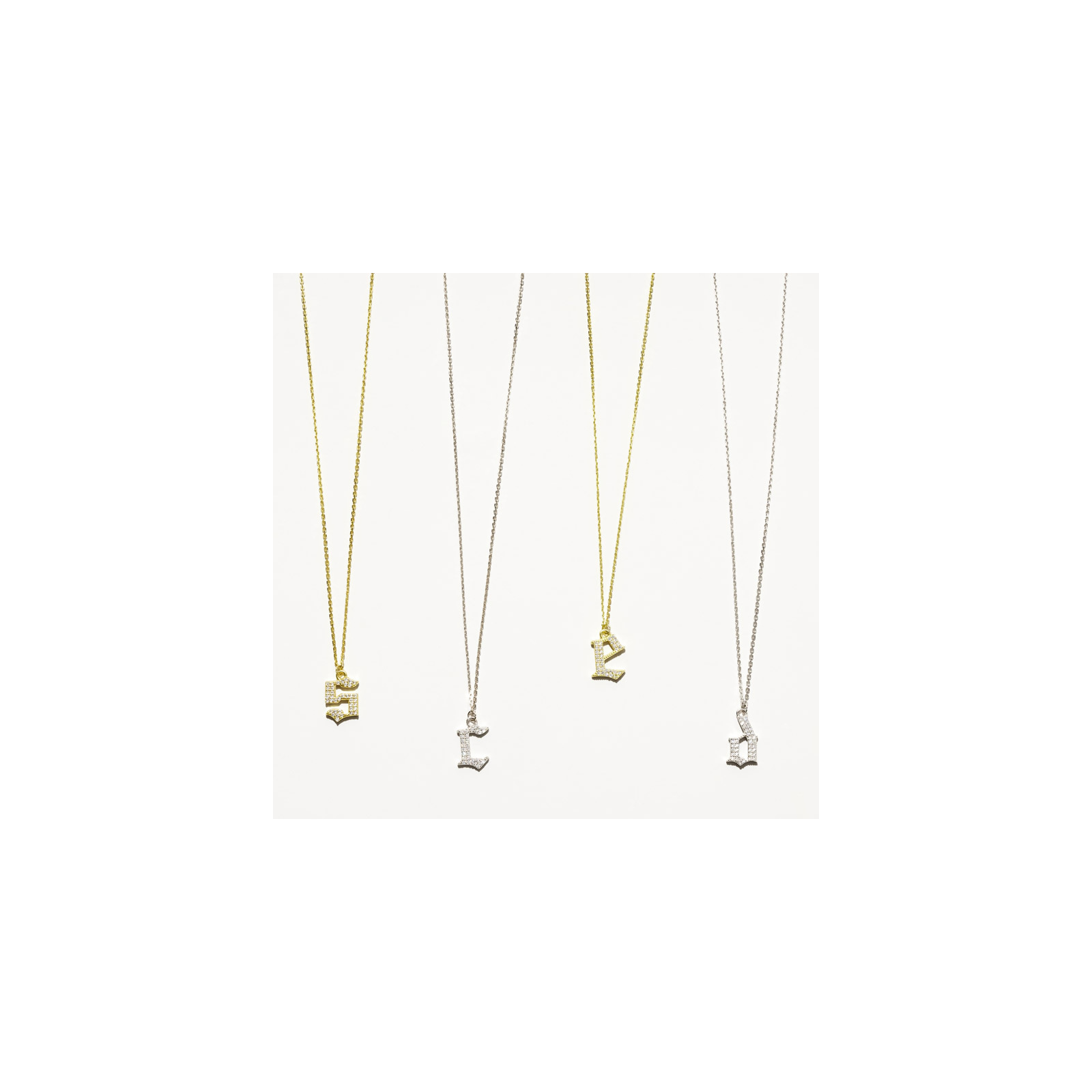 INITIAL – Gothic Letter Necklace
