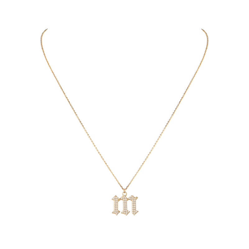 INITIAL – Gothic Letter Necklace