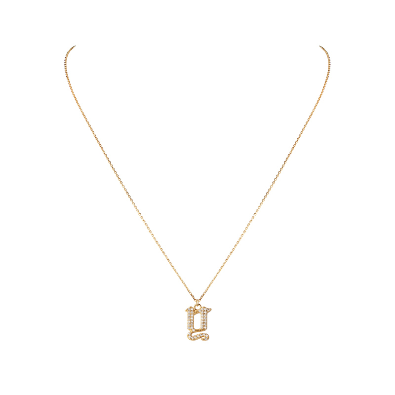 INITIAL – Gothic Letter Necklace