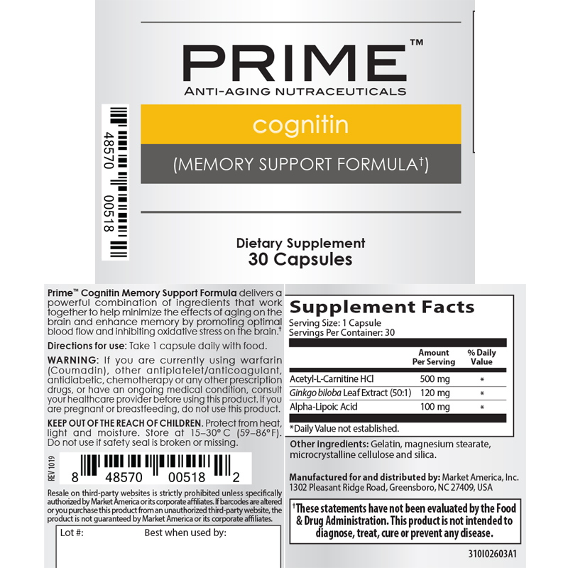 nutraMetrix® Prime™ Cognitin Memory Support Formula