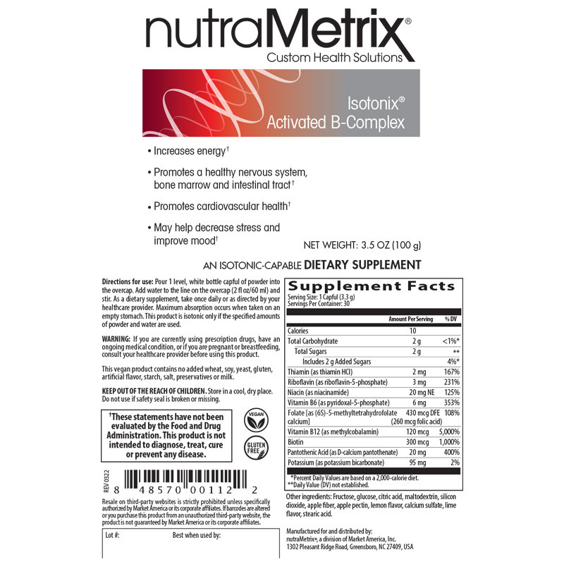 nutraMetrix Isotonix® Activated B-Complex