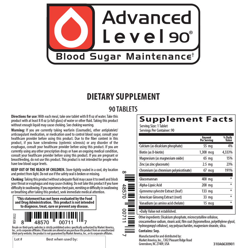 nutraMetrix Advanced Level 90® Blood Sugar Maintenance†