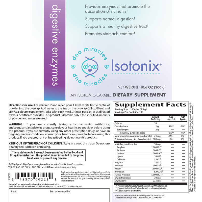 nutraMetrix DNA Miracles Isotonix® Digestive Enzymes