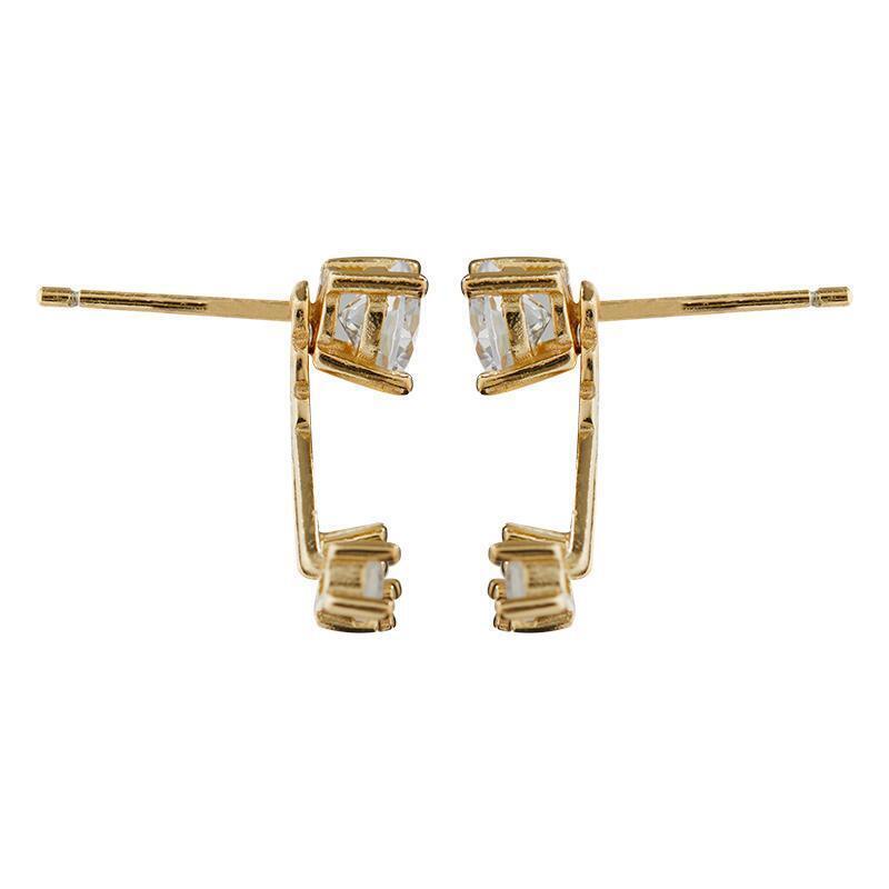 Alani - Mixed Cut Stud With Removable Ear Jacket