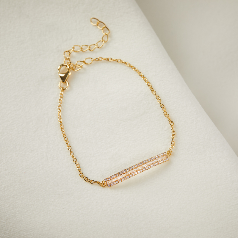 BROOK - Baguette Round Bar Bracelet (FINAL SALE)