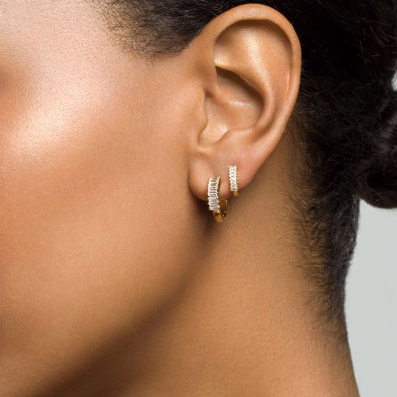GRACE - Baguette Huggie Earrings (FINAL SALE)