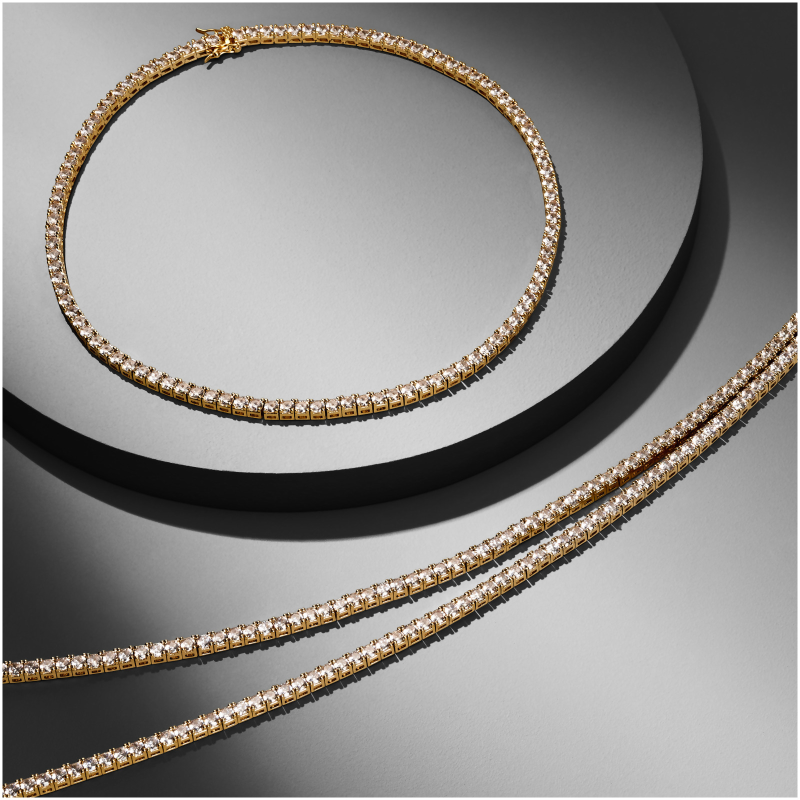 CANDICE - Simulated Diamond Tennis Necklace