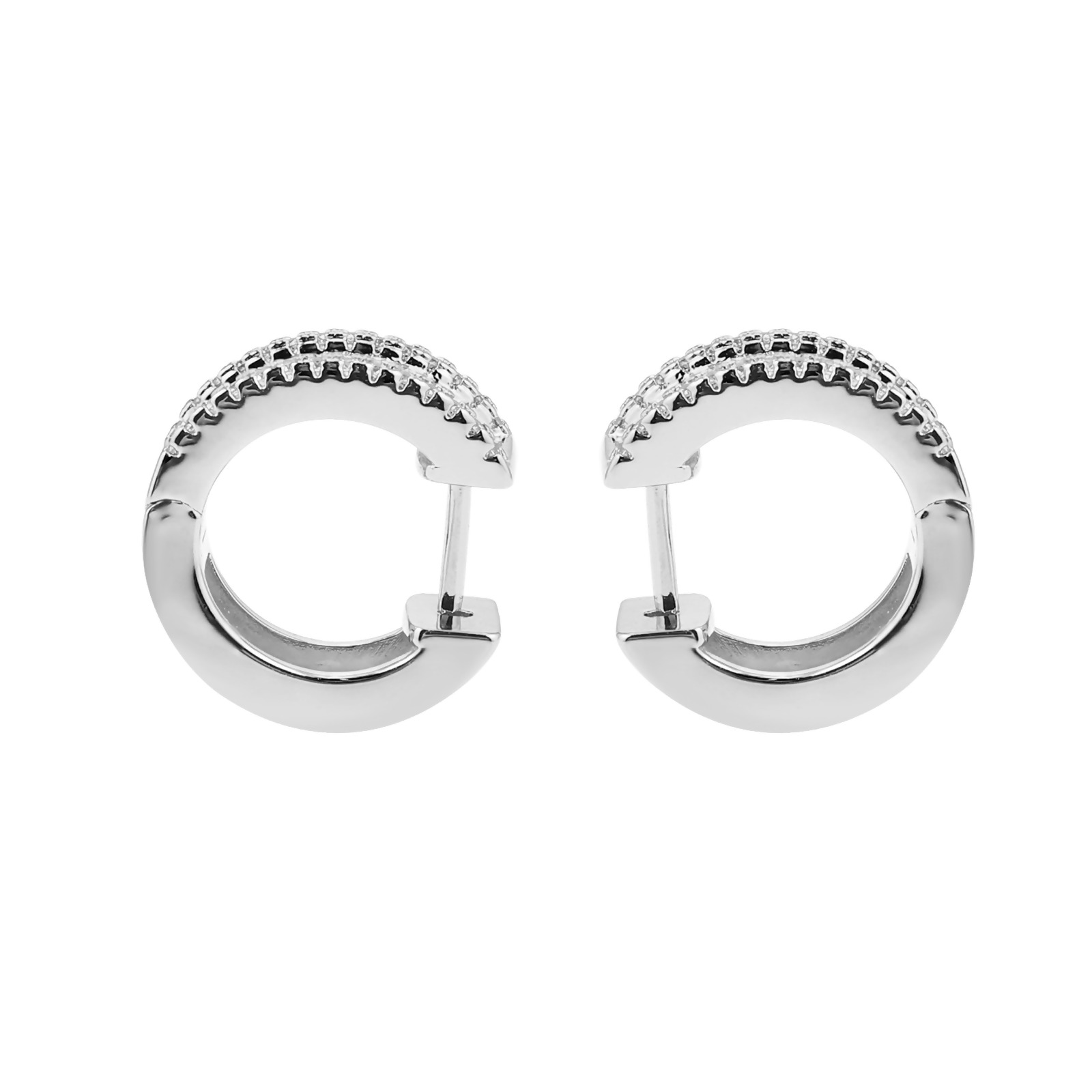 OPHELIA – Baguette Channel Set Huggie Earrings