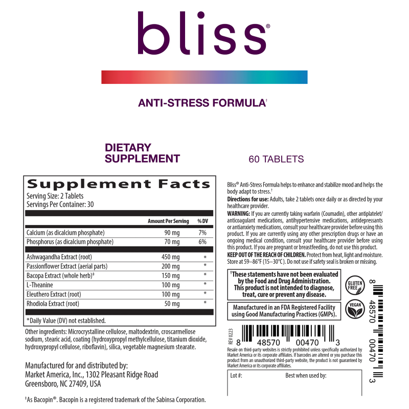 nutraMetrix Bliss&reg; Anti-Stress Formula