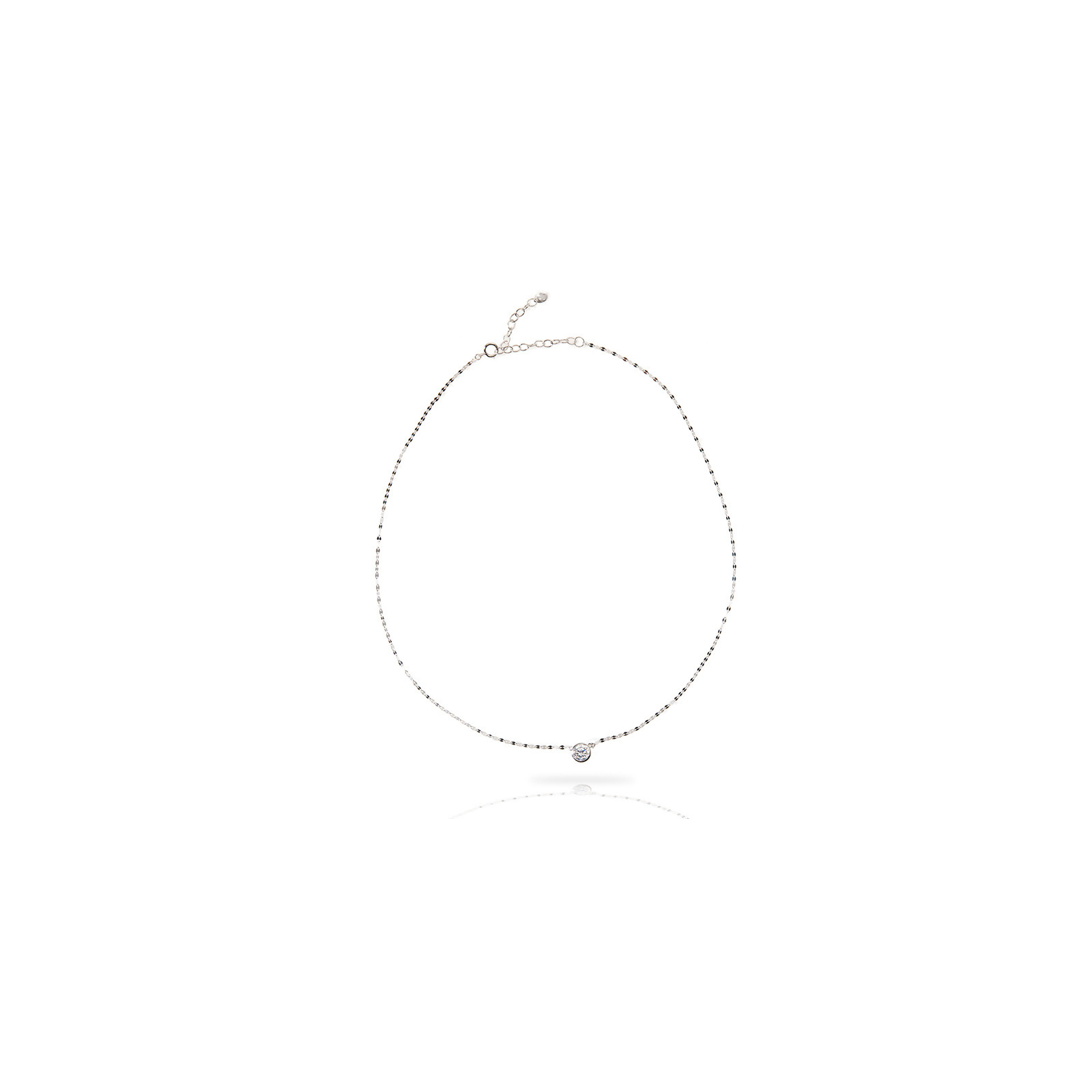 KATIE - Textured Solitaire Necklace