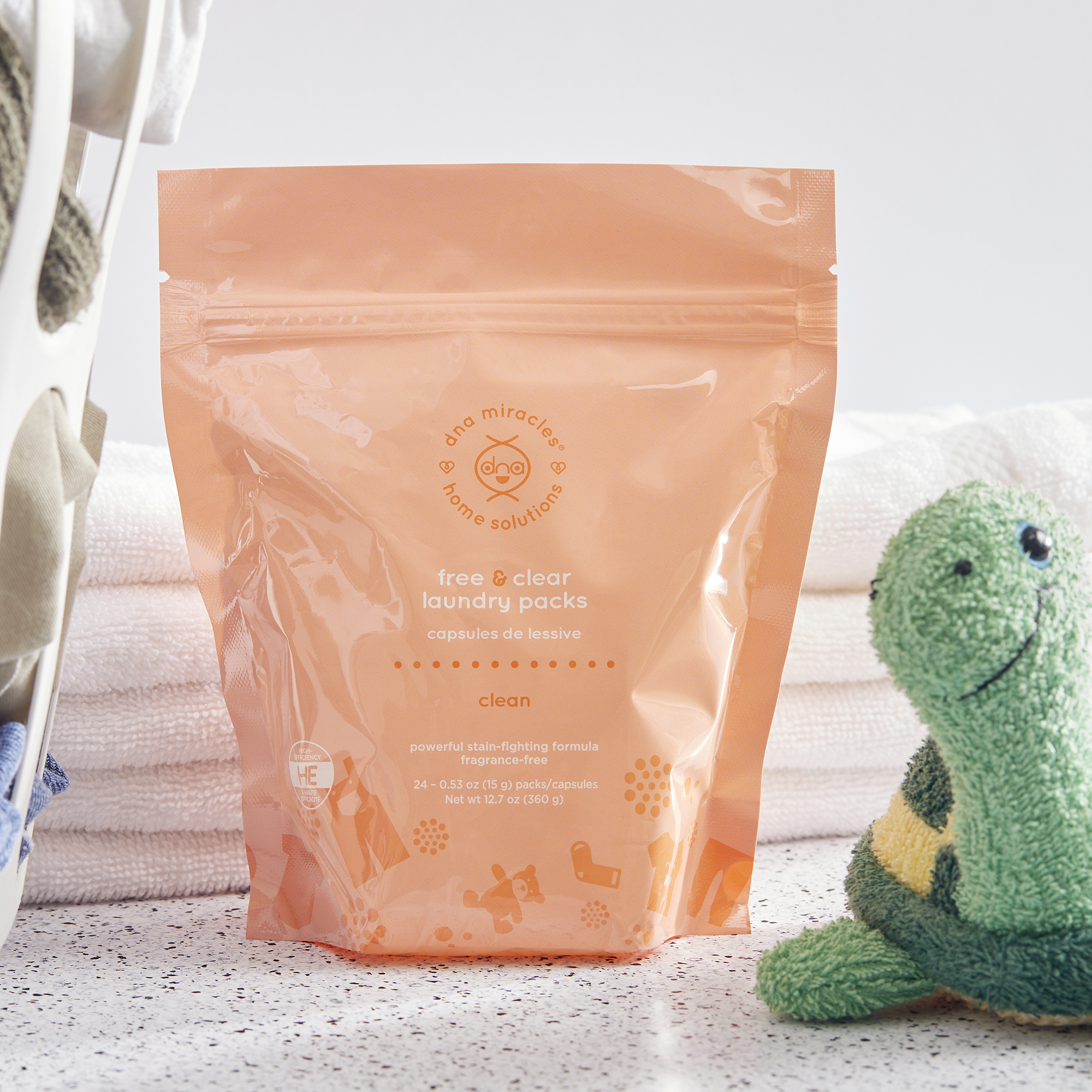 DNA Miracles® Home Solutions Free & Clear Laundry Packs