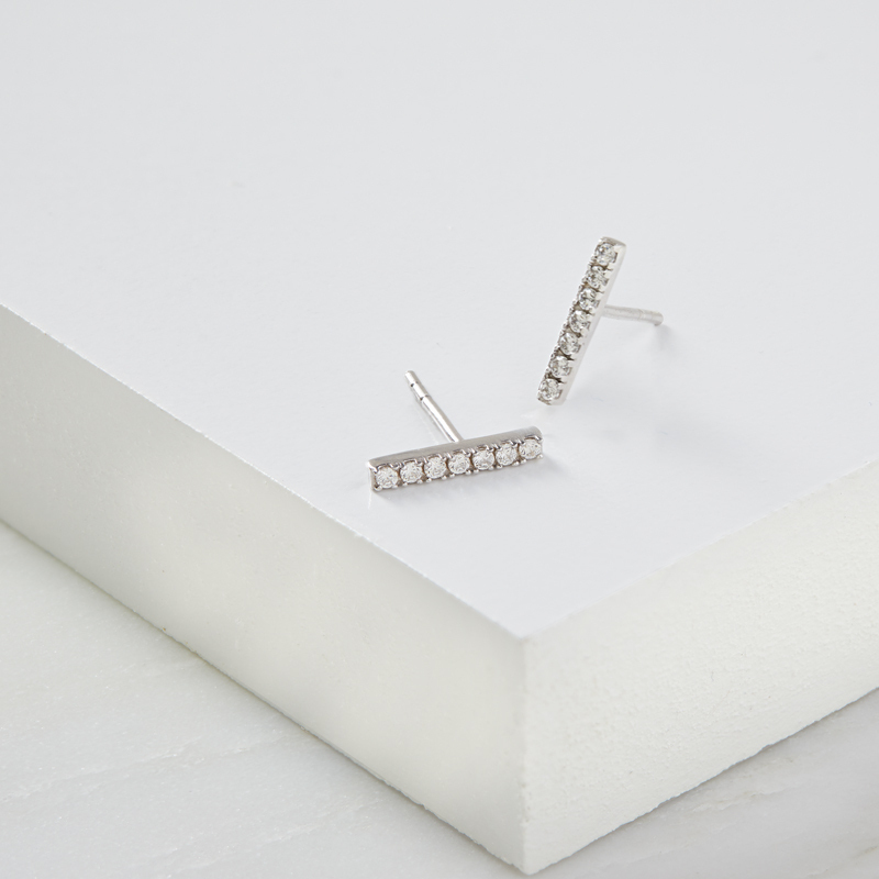 CLAIRE - Pave Stick Studs (FINAL SALE)