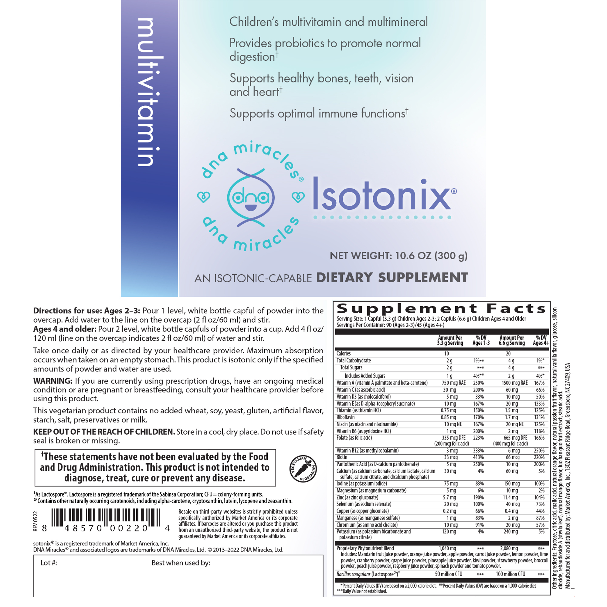 DNA Miracles Isotonix® Multivitamin
