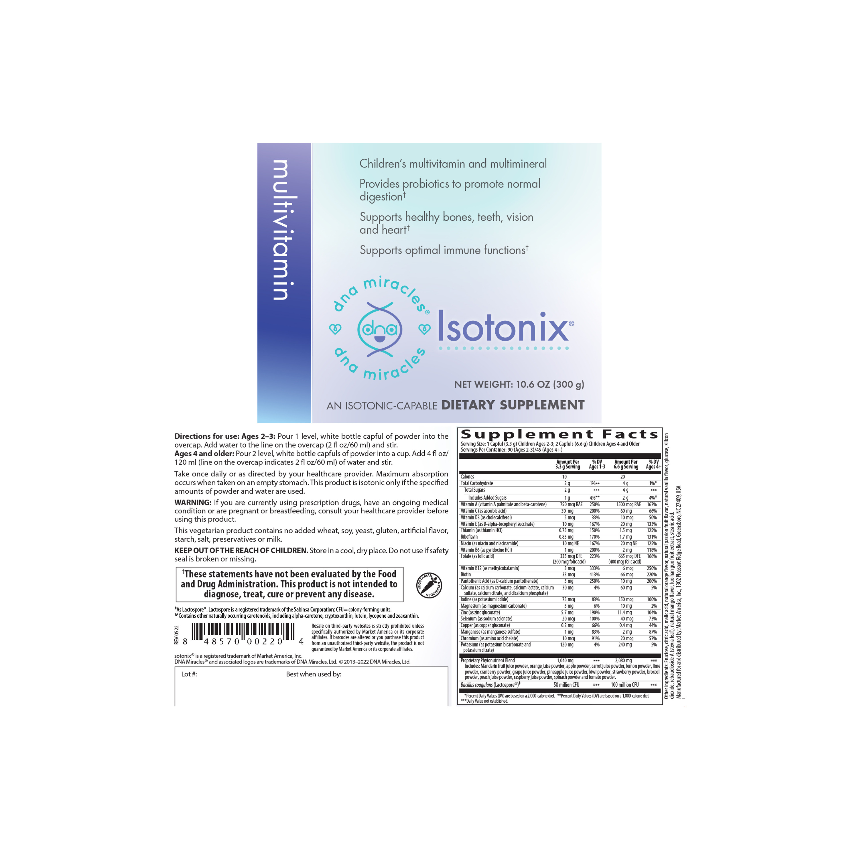 DNA Miracles Isotonix® Multivitamin