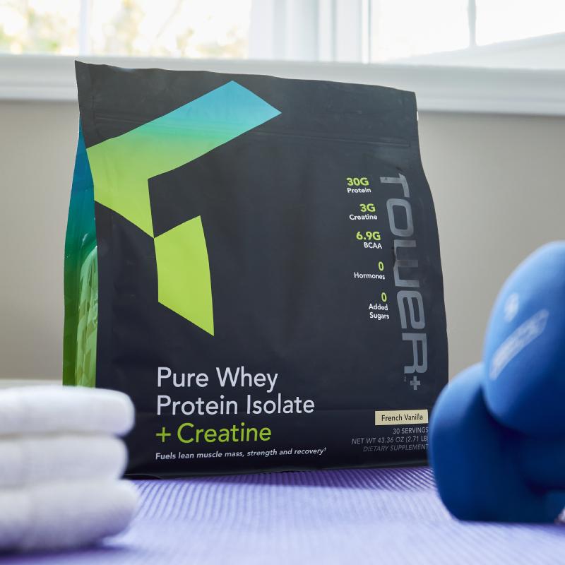 nutraMetrix&reg; Tower+&trade; Pure Whey Protein Isolate + Creatine