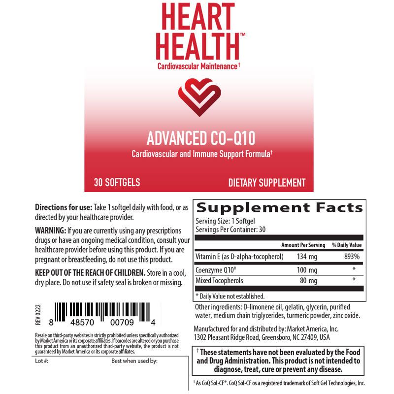 Heart Health™ Advanced Co-Q10 (Cardiovascular & Immune Support)