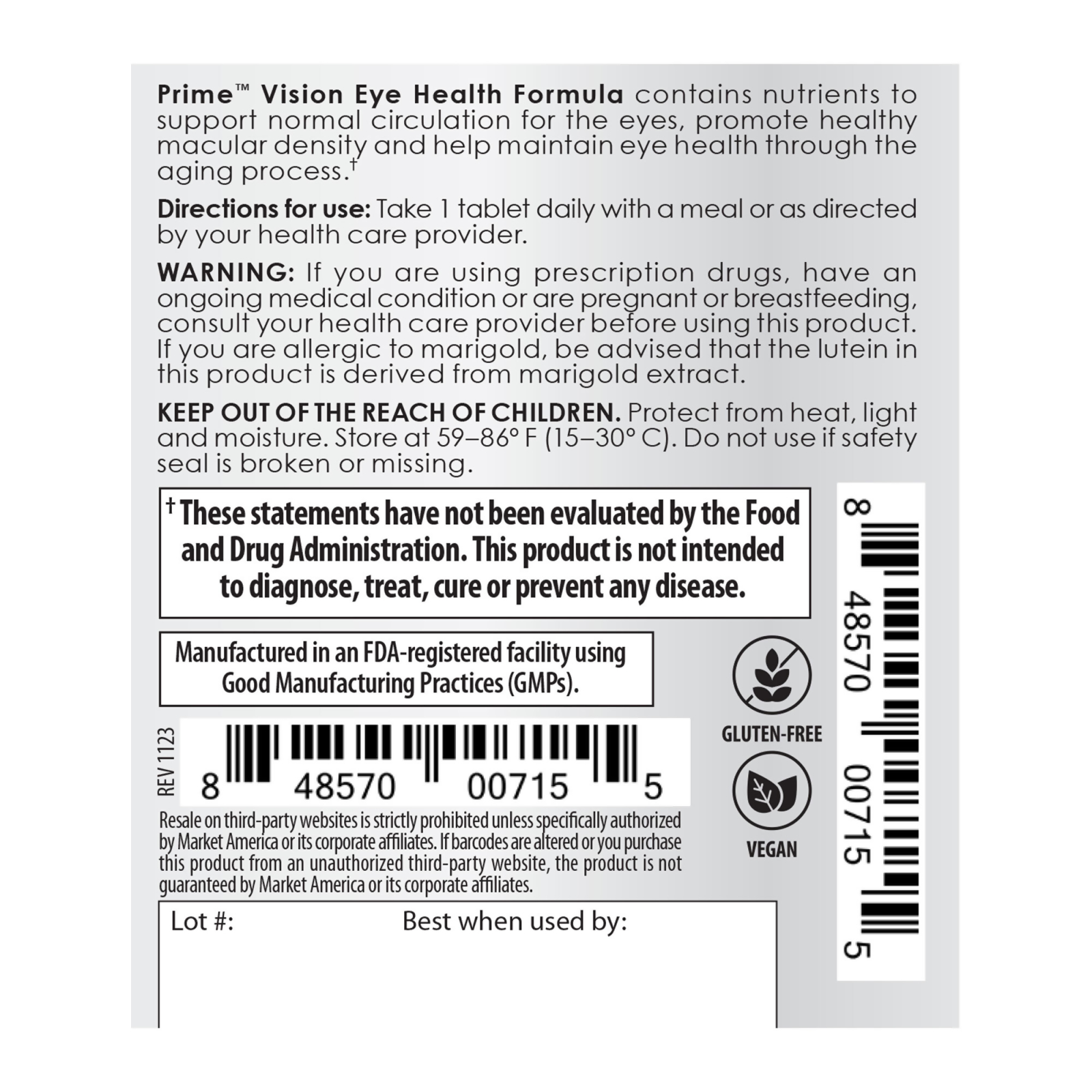 nutraMetrix® Prime™ Vision Eye Health Formula