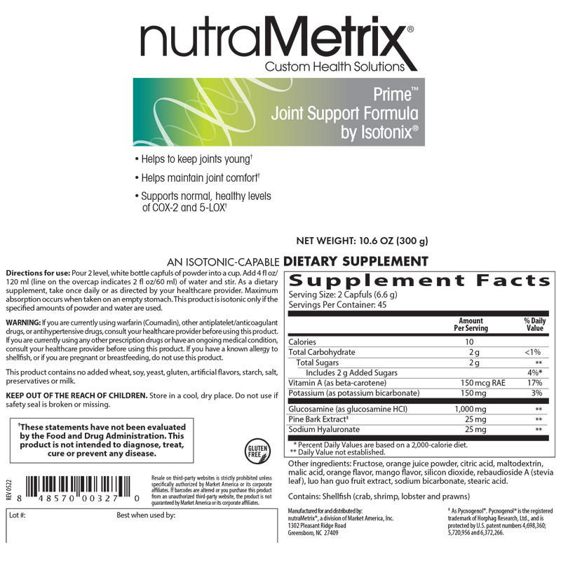 nutraMetrix Prime™ Joint Support Formula by Isotonix®