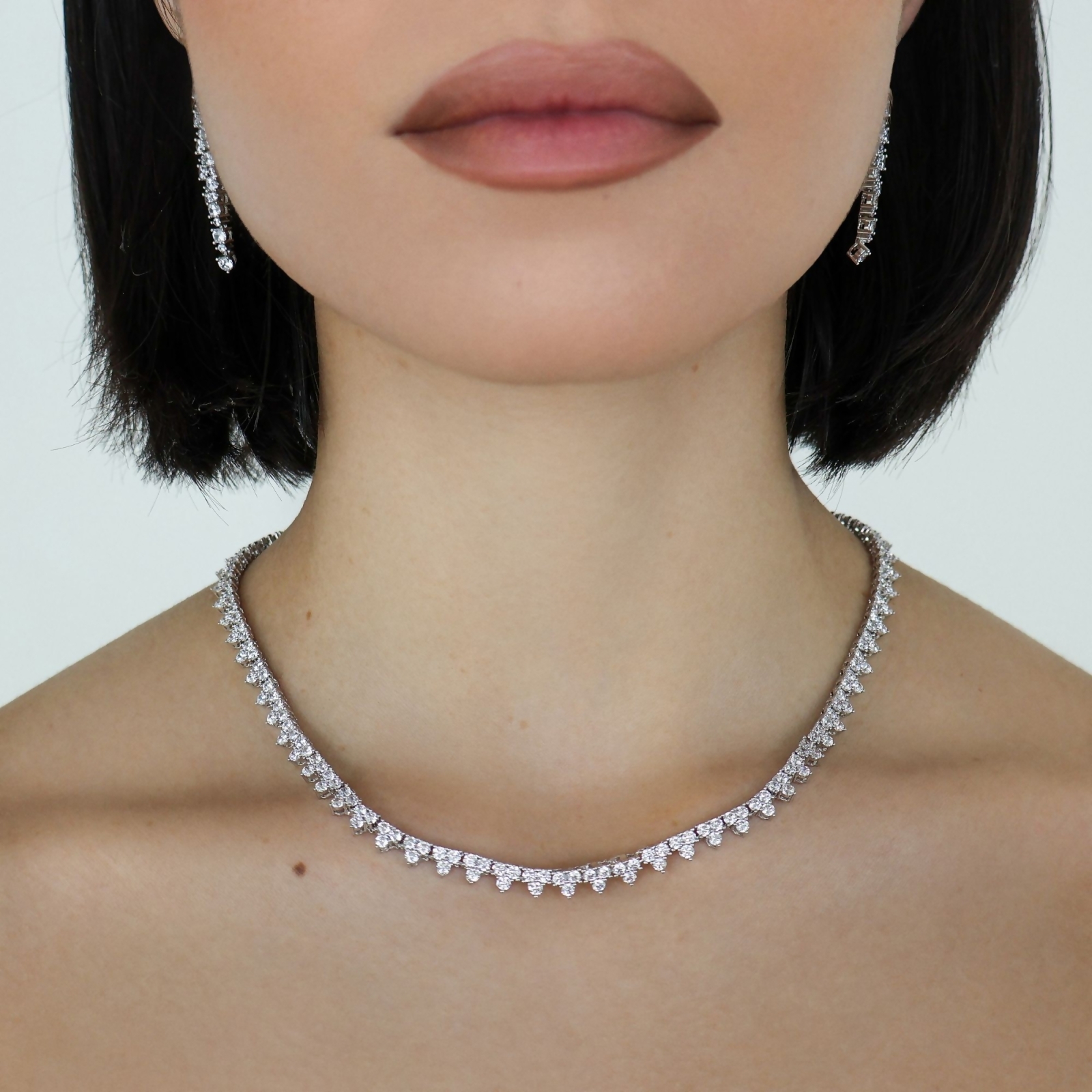CHARLOTTE – Cluster Tennis Necklace