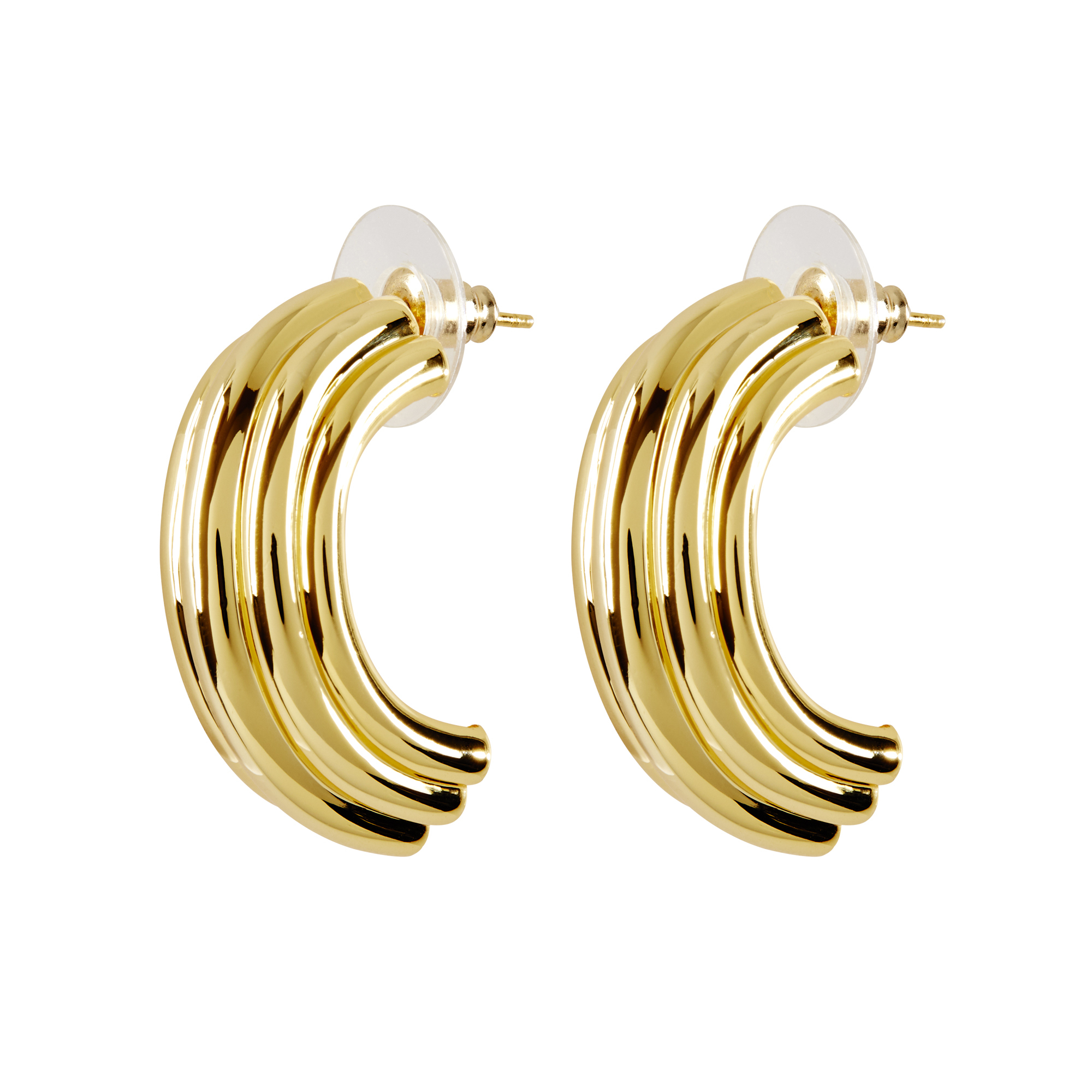 RAYE – Ribbed Earrings | Layered Jewelry